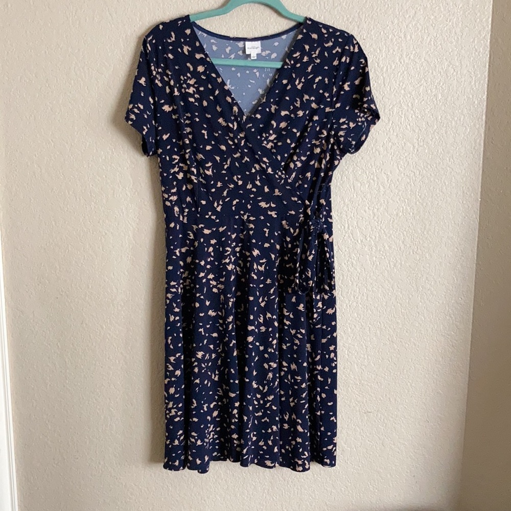 Navy faux wrap dress Kaileigh Brand Stitch Fix